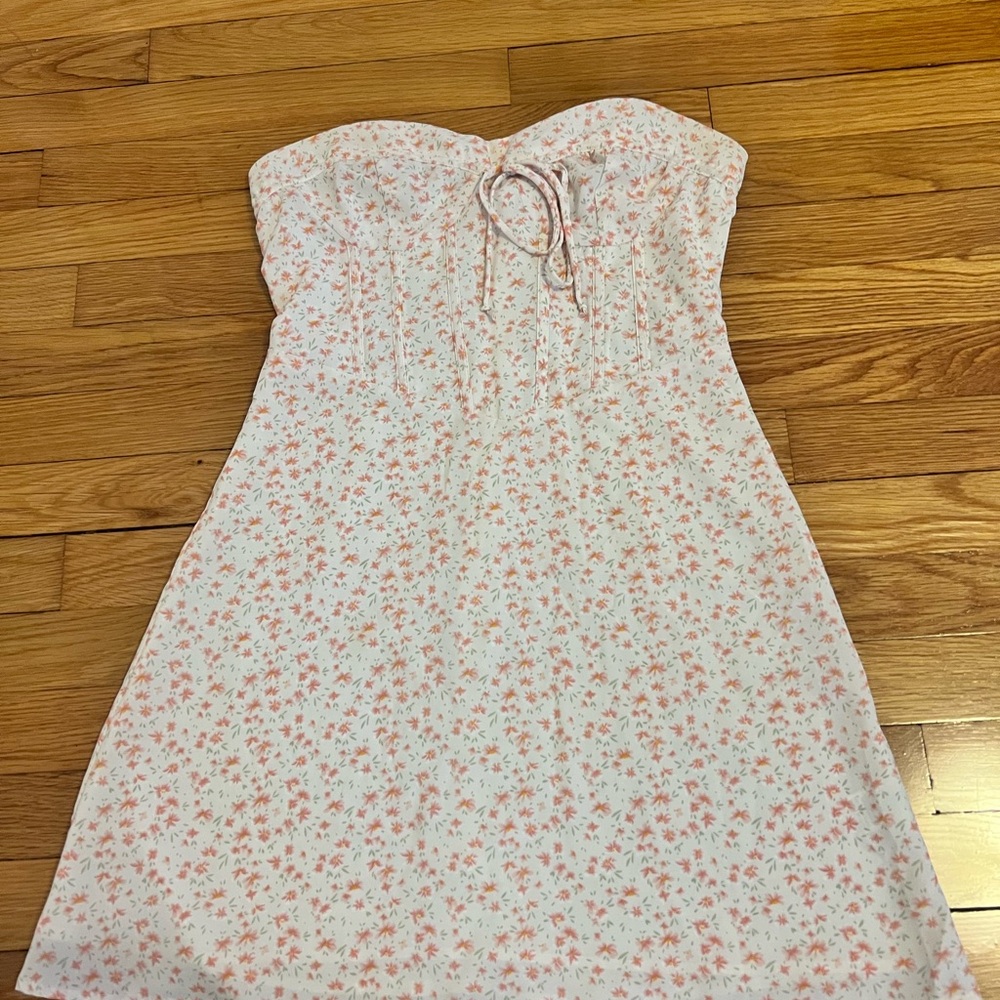 Floral White & Pink Dress